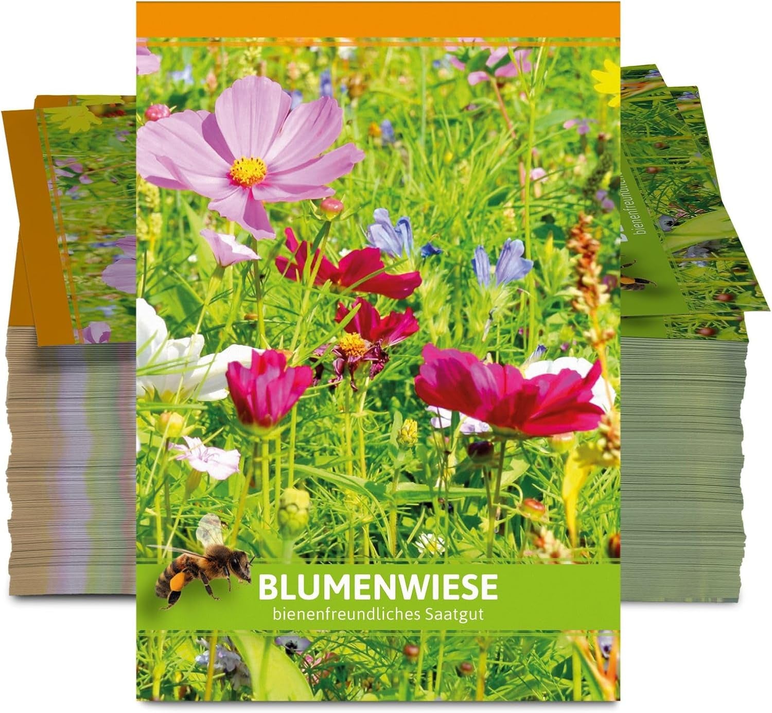 FLORTUS Cadeaux de fête de prairie de fleurs sauvages (100 pièces) | Mélange de graines de fleurs pour abeilles et insectes comme cadeaux de remerciement et cadeaux promotionnels