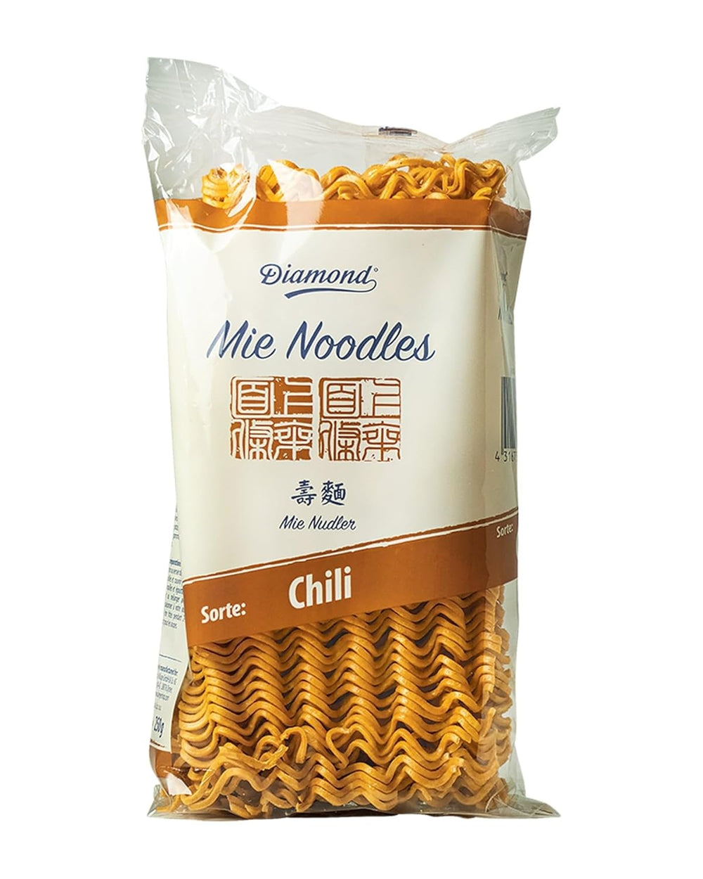 DIAMOND Mie Chili Noodles, nouilles de blé avec poudre de chili, sans œufs, rapides et faciles, végétariennes - 1 x 250 g