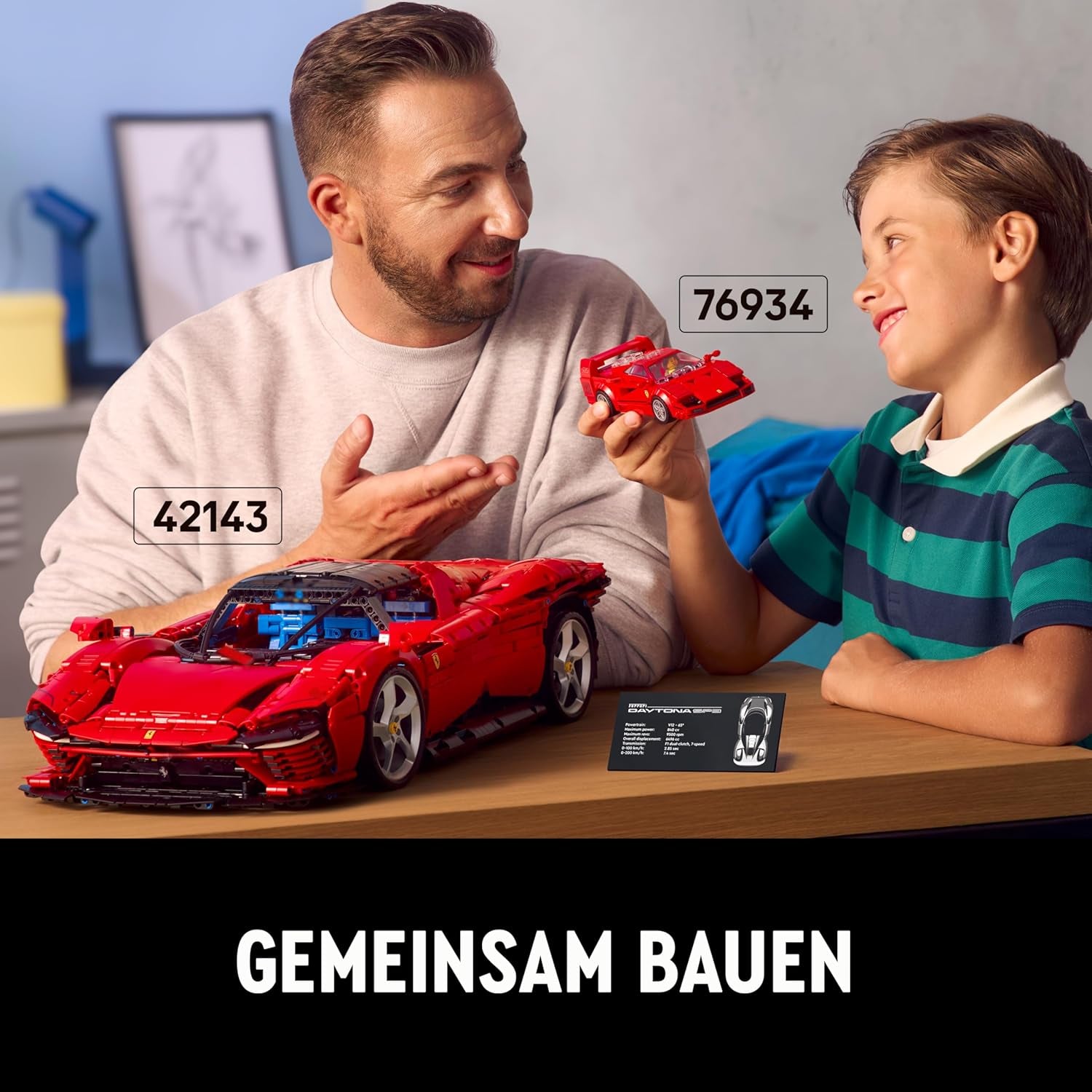 LEGO Speed Champions Ferrari F40 Super voiture de sport, ensemble de jeu avec voiture jouet à construire et pilote de figurine, ensemble de construction de collection pour enfants, cadeau pour garçons et filles 76934 Ensembles de construction Besuche den LEGO-Store