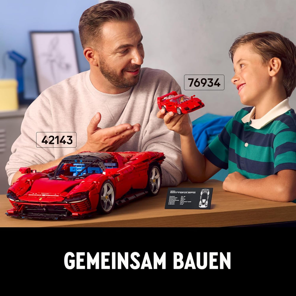 LEGO Speed Champions Ferrari F40 Super voiture de sport, ensemble de jeu avec voiture jouet à construire et pilote de figurine, ensemble de construction de collection pour enfants, cadeau pour garçons et filles 76934 Ensembles de construction Besuche den LEGO-Store