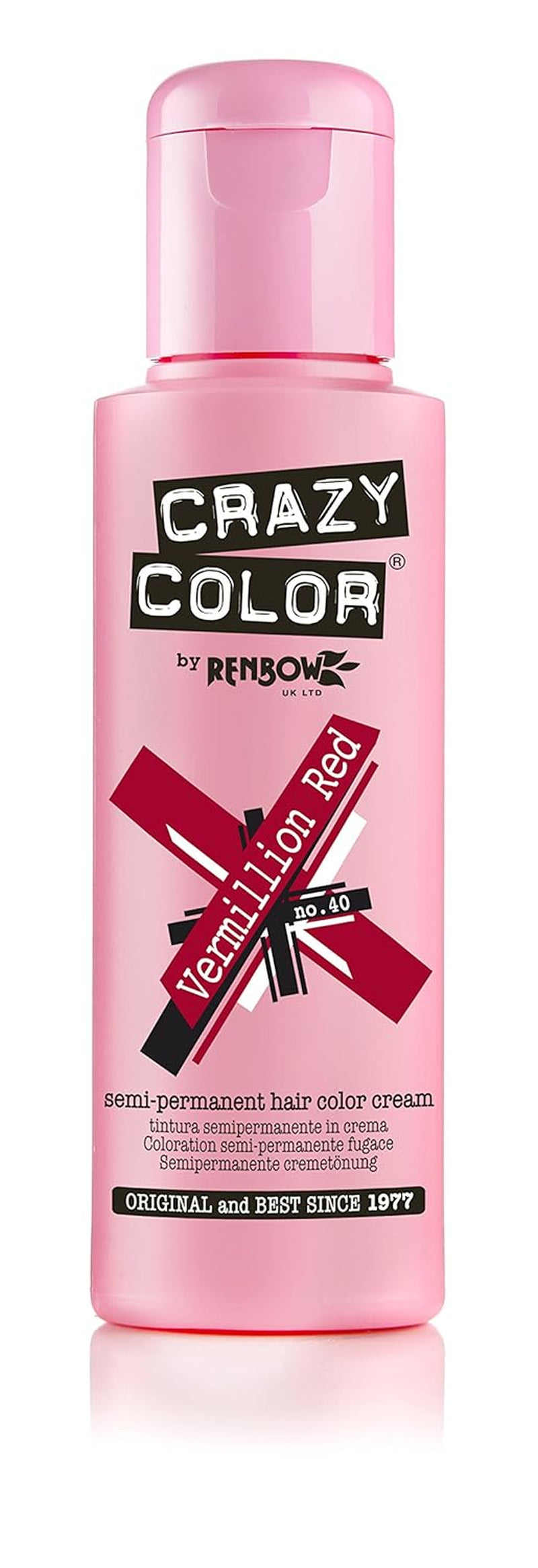 Renbow Semi-Permanent Hair Colour Vopsea portocalie 60-100 ml, 1 pachet (1 x 115 g) Vopsea pentru par Naty Shop Roșu (roșu vermillion) 100 Ml (pachet de 4)