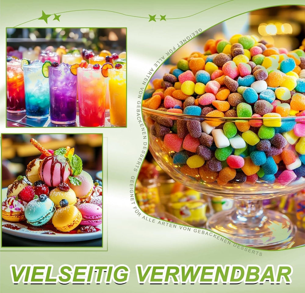 Colorant alimentaire en poudre – 24 colorants alimentaires hautement concentrés, colorants alimentaires vibrants pour gâteaux, macarons, fondants, pâtisseries, glaçages, crème au beurre, biscuits – 2 g (chacun)