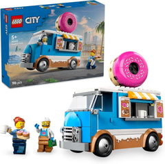 LEGO City Donut Truck - Camion de nourriture avec 2 figurines de police - Jouet de construction pour garçons et filles à partir de 5 ans - Idée cadeau d'anniversaire et de vacances 60452 Ensembles de construction Besuche den LEGO-Store Default Title