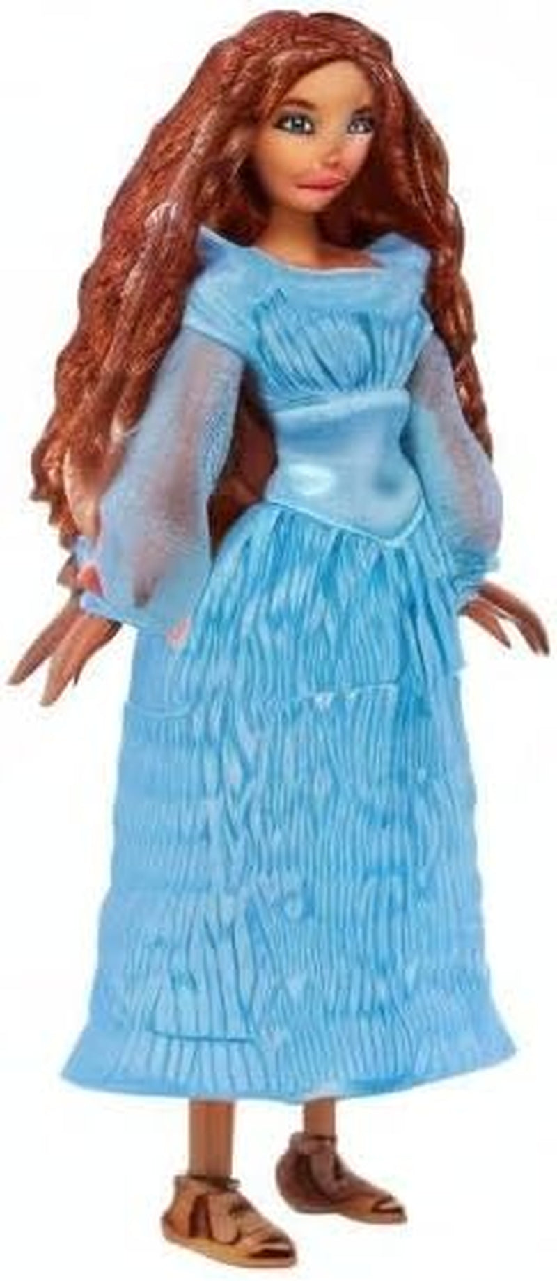 DISNEY Arielle, die Meerjungfrau - Menschliche Version im blauen Kleid mit beweglichen Gelenken und langem rotem Haar für endlosen Frisierspaß und abnehmbare Schuhe, für Kinder ab 3 Jahren, HLX09