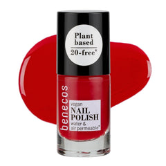 Benecos 20-Free vernis à ongles végétalien, rouge vintage - vernis à ongles à base de plantes - séchage rapide et longue durée - perméable à l'eau - enrichi en biotine - 5 ml