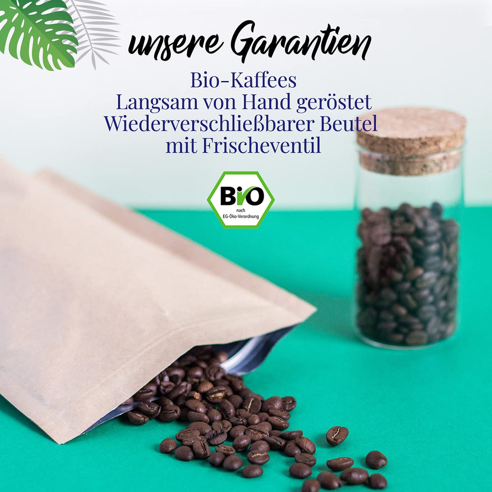 ORIGEENS Bio Kaffeebohnen Probiersset 1kg | Premium Bio Arabica Café Ganze Bohnen Set 4x250g | Röstung traditionnel | Ensemble de cafetières à café