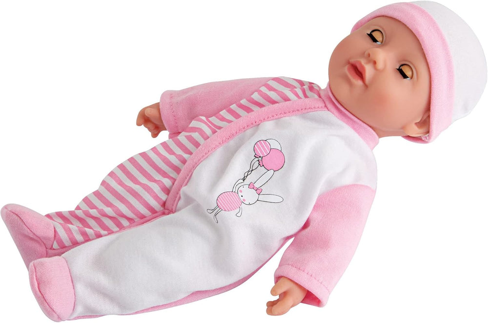 Simba 105140020 - My Love Baby Talk, poupée au corps doux avec des yeux endormis dans une jolie combinaison, émet 24 sons de bébé, 30 cm, poupée pour enfants à partir de 2 ans