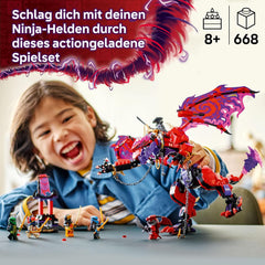 LEGO NINJAGO Chaosdrache Donnerzahn - Jeu avec 6 figurines Ninja - Jeu de rôle pour les jeunes et les filles à partir de 8 ans - Jeu pour la série TV Aufstieg der Drachen 71832