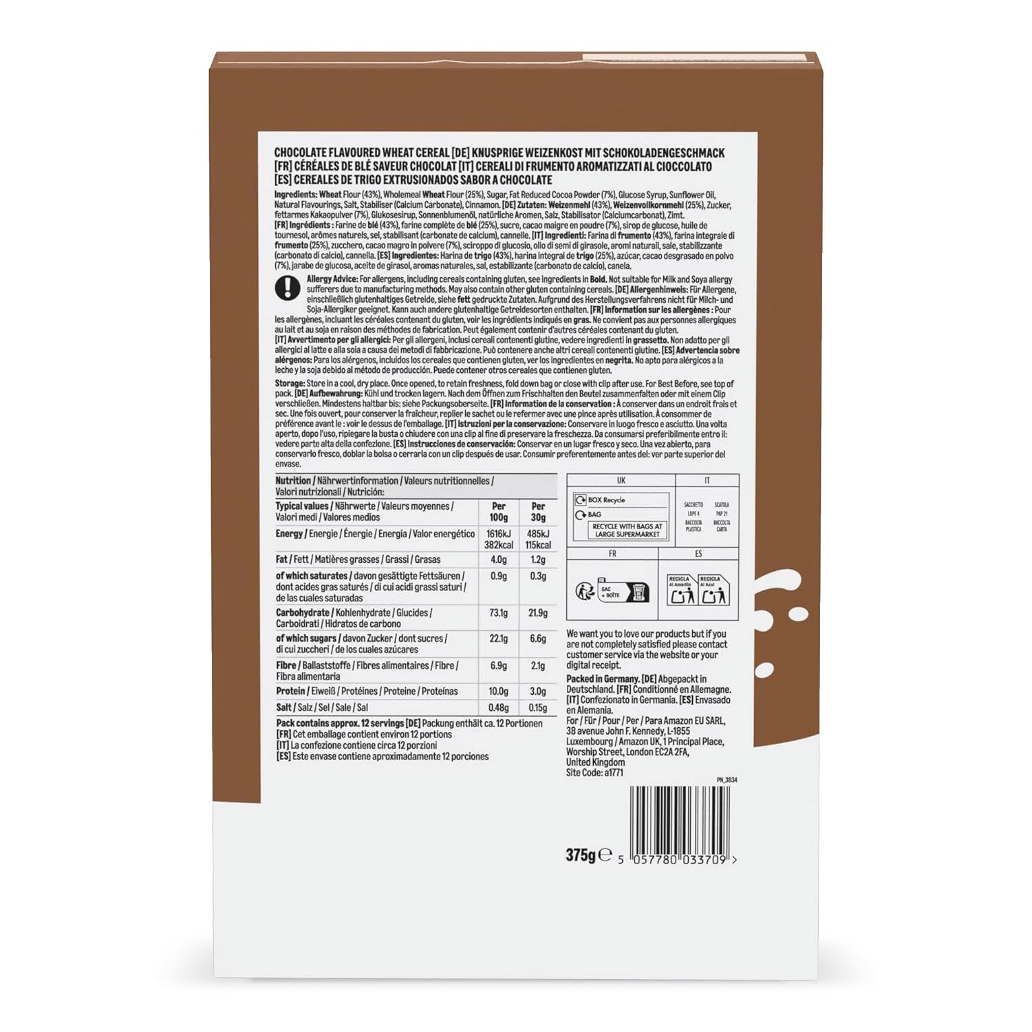 Barres de chocolat d'Amazon, 375g