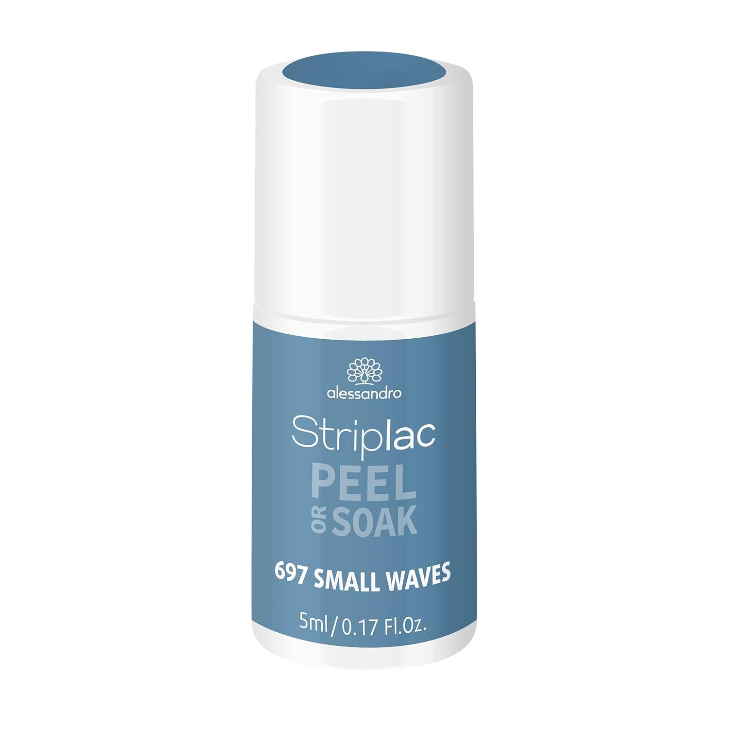 alessandro Striplac UV-Nagellack Flat White – Facile et facile à utiliser – Application facile grâce à la technologie Peel-Off – Vegan et sans alcool – 8 ml