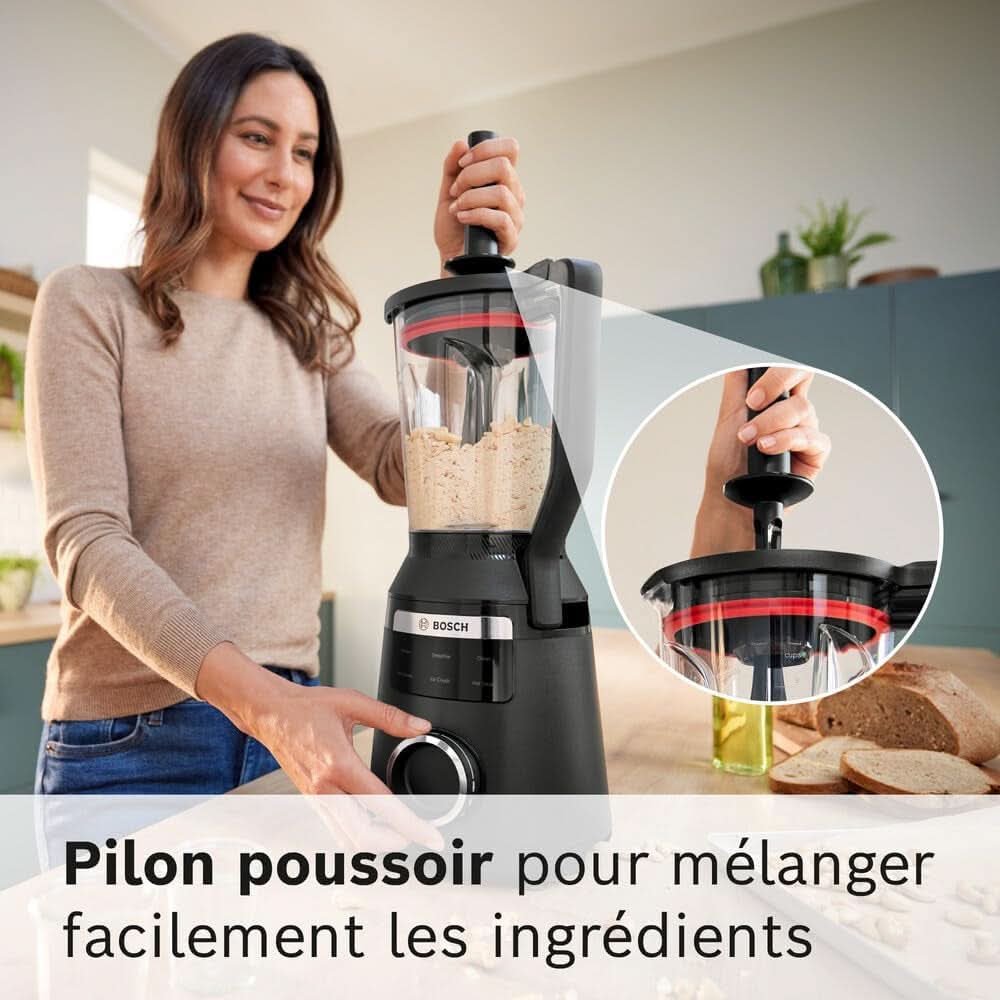 Batteur sur socle Vitapower, Série 6, 1 800 W, 6 programmes, Prospeed Klingen, Tritan™-Krug, Schwarz, MMB6652B Cuisine Naty Shop