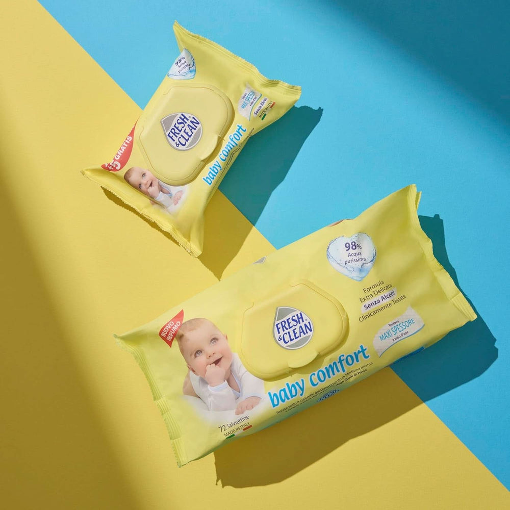 Milleusi Classic Fresh & Clean, Lingettes humides, 72 pcs Lingettes humides pour bébé Naty Shop