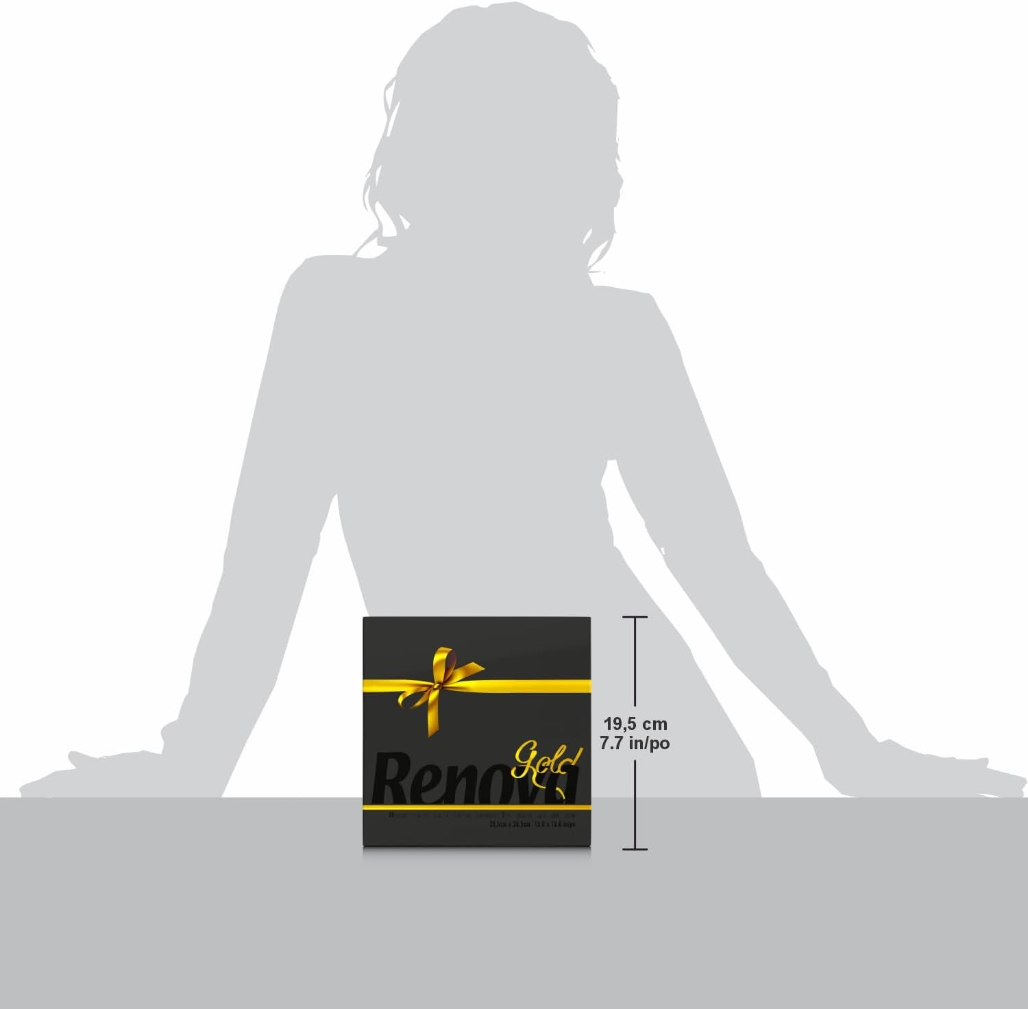 Serviettes en papier noir Renova, 40 serviettes, grandes, 2 épaisseurs.