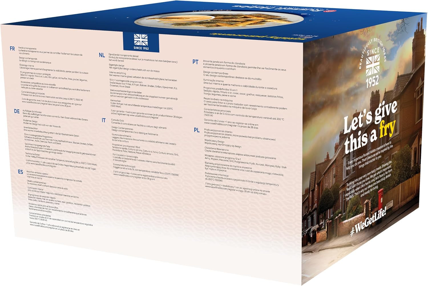 Russell Hobbs Airfryer, 5 litres, 10 programmes, fenêtre de visualisation Naty Shop Appliances