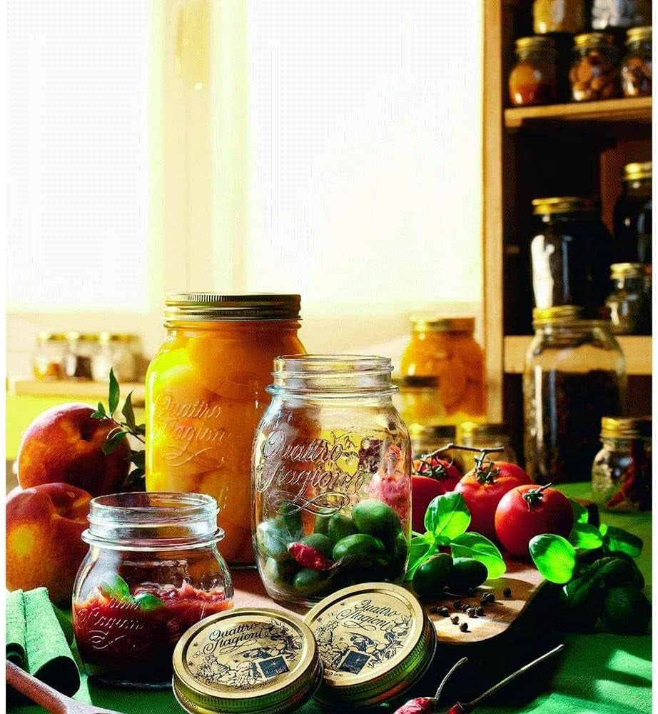 Pot de conservation Bormioli QUATTRO STAGIONI 1 litre (lot de 2) Boîtes de conservation alimentaire Naty Shop