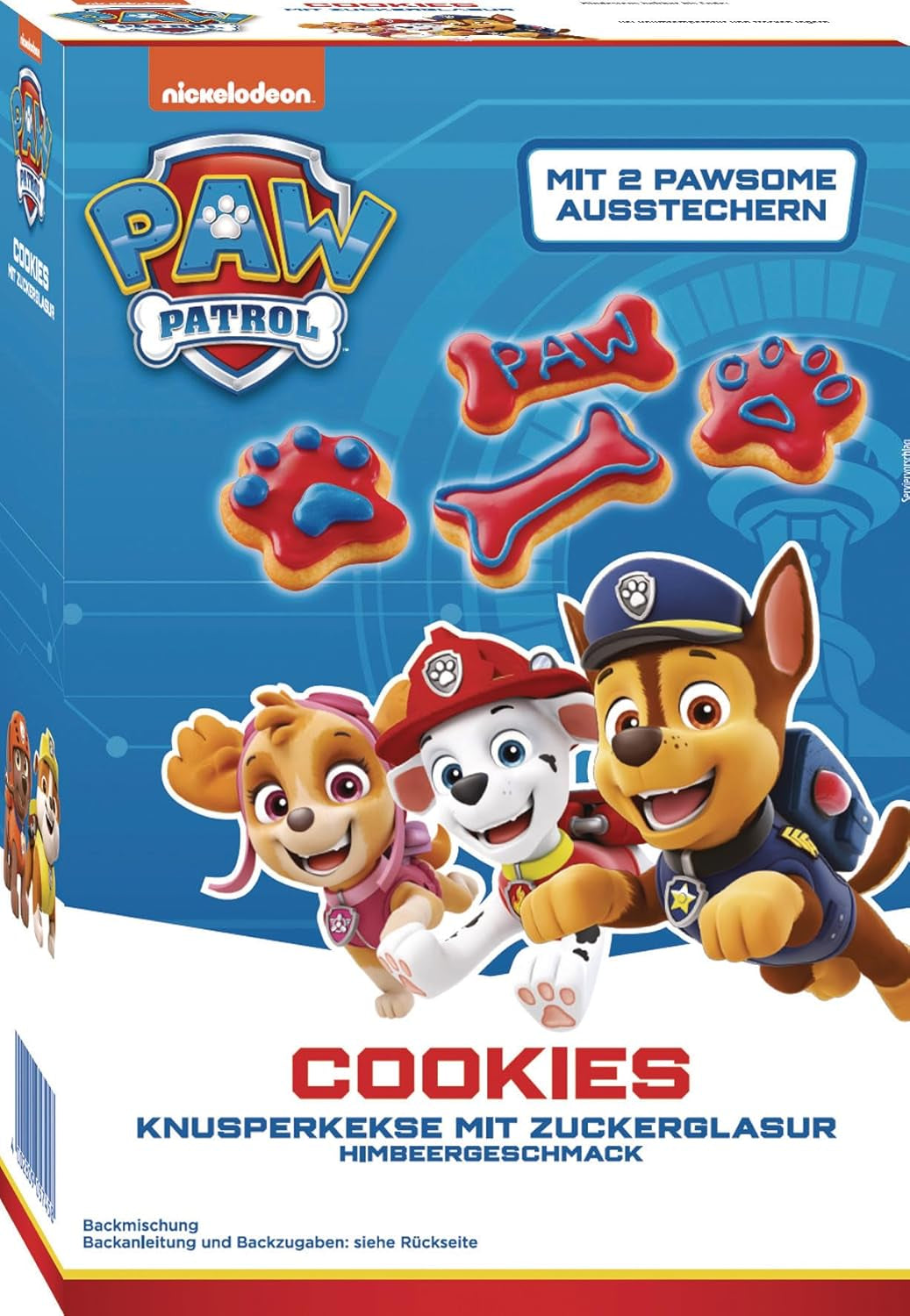 RUF X PAW Patrol Muffin Backmischung mit Erdbeer-Geschmack, pour 12 Paw Patrol Muffins, Inkl.16 Oblaten-Auflegern et Pawsome Muffin-Förmchen, 1 X 394G Naty Shop 475 G (1Er Pack) Cookies