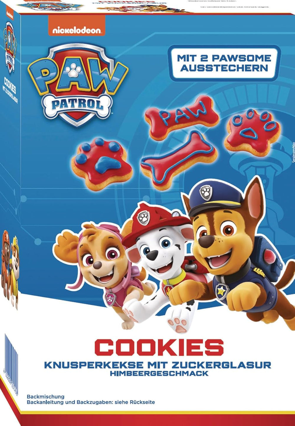 RUF X PAW Patrol Muffin Backmischung mit Erdbeer-Geschmack, pour 12 Paw Patrol Muffins, Inkl.16 Oblaten-Auflegern et Pawsome Muffin-Förmchen, 1 X 394G Naty Shop 475 G (1Er Pack) Cookies