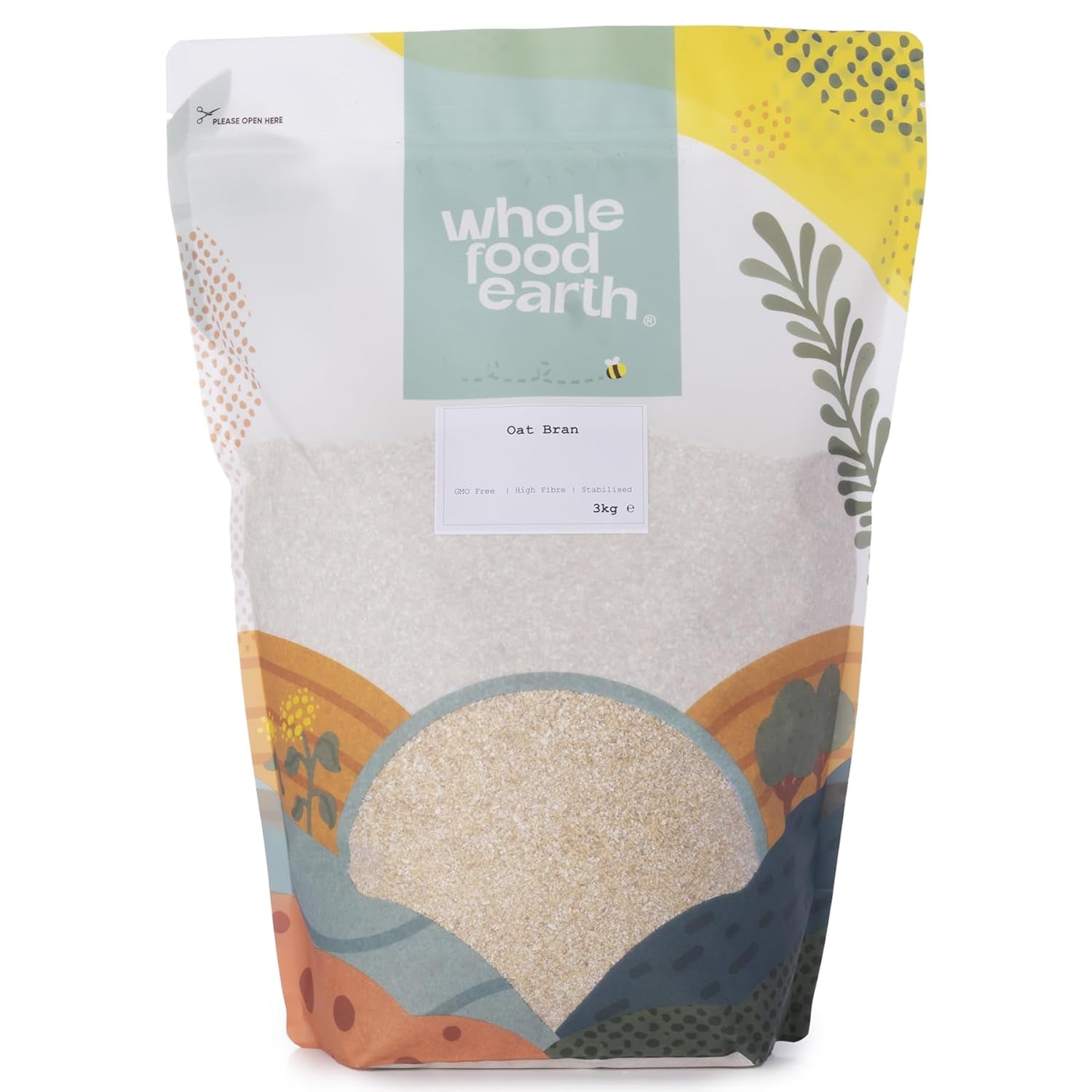 Son d'avoine stabilisé Wholefood Earth 2 kg | Sans OGM | Riche en fibres