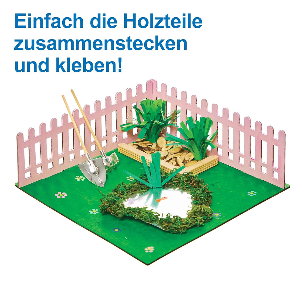 Baker Ross FN256 Mini maison de poupée de jardin en bois - 1 paquet de kit de maison de poupée pour enfants Kit d'artisanat