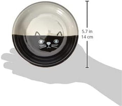 Katzen Keramik Milchschale FACE, Ø14 x 2 cm, 1 pièce