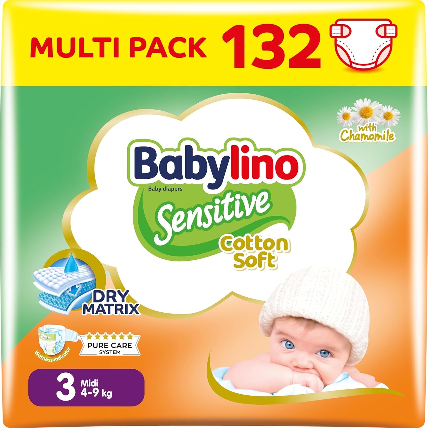 Couches bébé Sensitive taille 4, Maxi (8-13 kg), 20 pièces