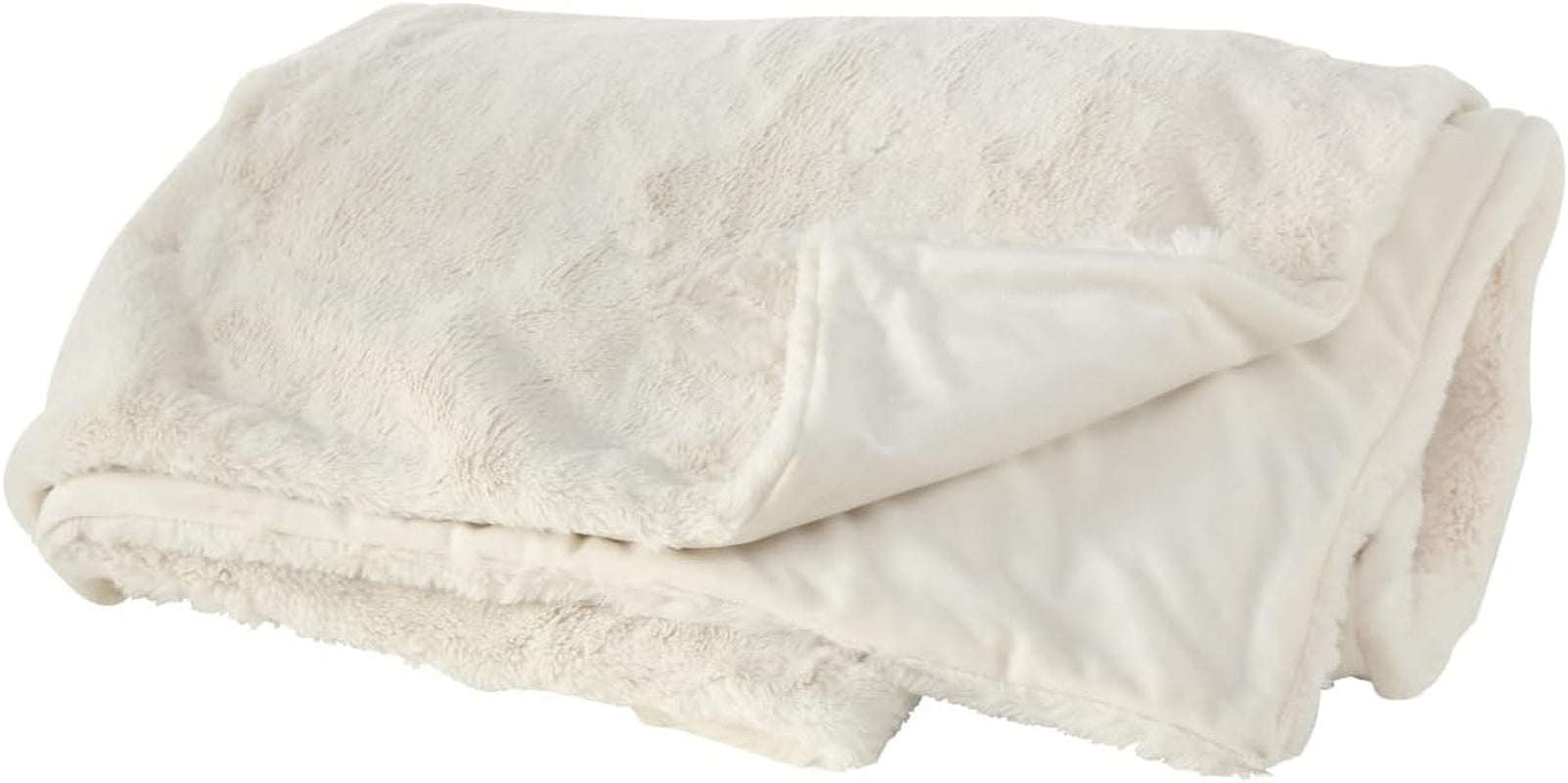 Couverture Boltze Storan (taille 150X200 cm, coloris beige, couverture confortable en polyester, idéale pour les froides soirées d'hiver, aspect fourrure) 1015378 BOLTZE Lits et Couvertures Blanc crème