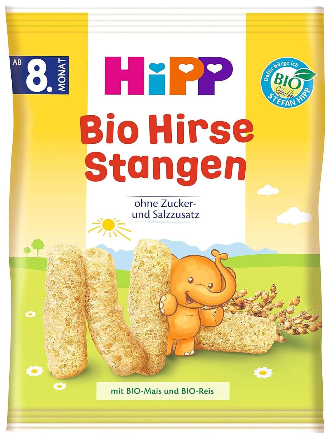 Snacks bio Barres de millet Hipp, paquet de 7 (7 x 30g) Mère et Enfant Naty Shop 7 x 30 grammes Bâtonnets de millet