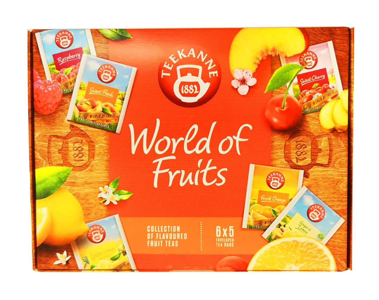 Teekanne World of Fruits (NOUVELLE ÉDITION) - Coffret avec sélection de thés aux fruits - 6 saveurs * 5 sachets de thé