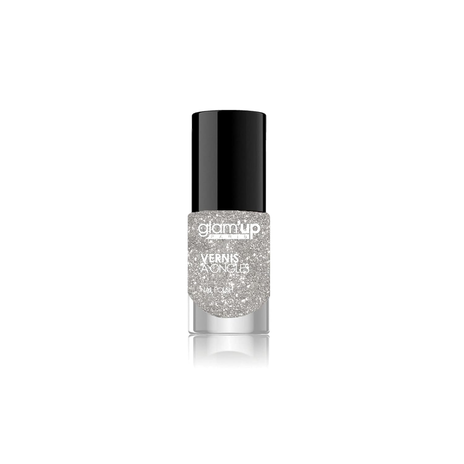 Glam'Up Paris, vernis à ongles ultra brillant, longue tenue et à séchage rapide, n°1. 129, paillettes roses