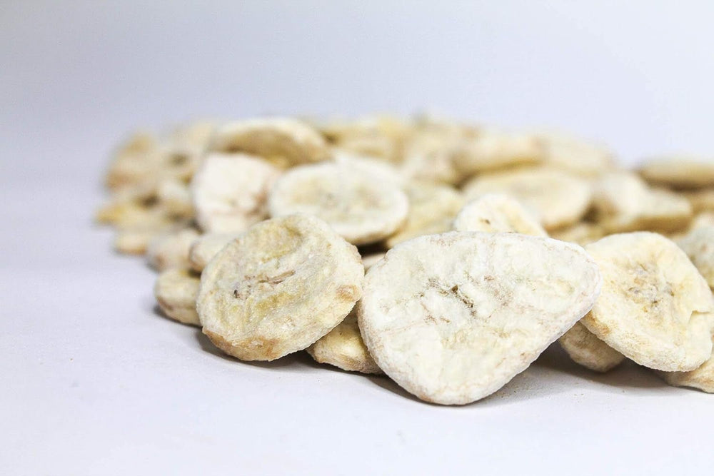 Tranches de banane lyophilisées 100g - chips de banane lyophilisées - fruits secs lyophilisés - tranches de banane séchées pour décoration, snacks, smoothies et desserts Produits déshydratés Naty Shop