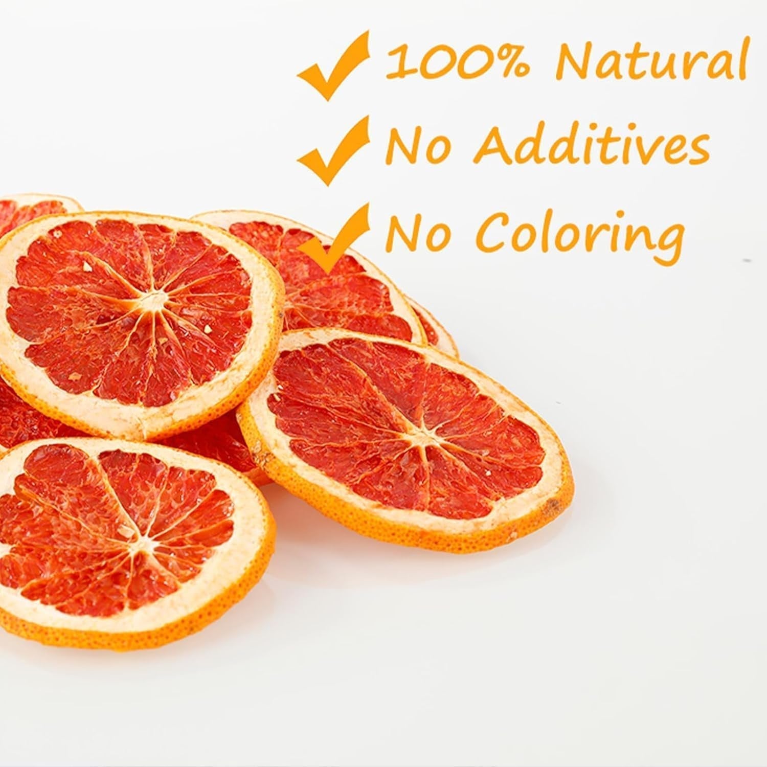 Tranches de pamplemousse séchées premium 100g, pamplemousse déshydraté, 100% naturel, sans additifs et sans sucre ajouté. Produits déshydratés Naty Shop