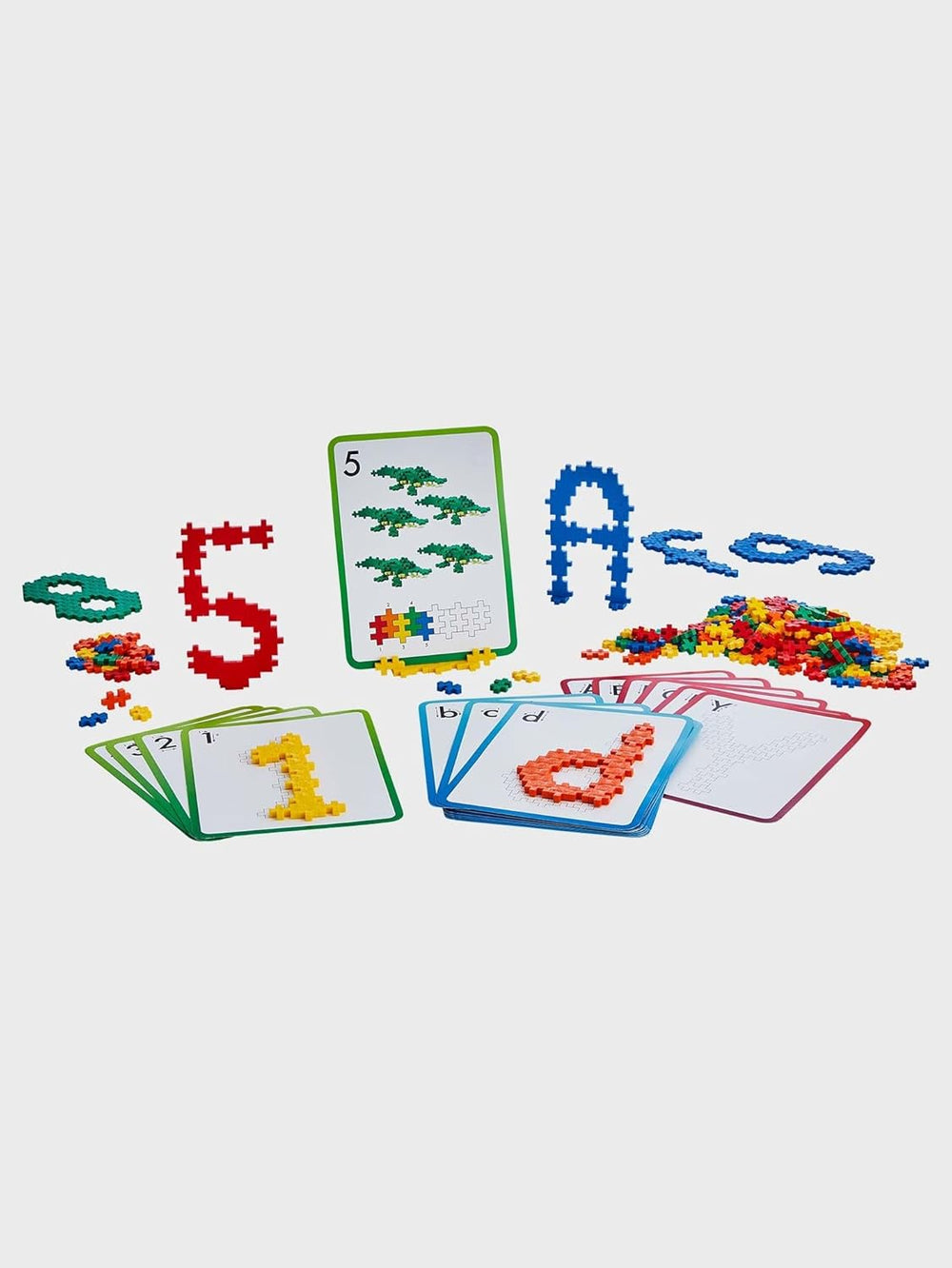 Plus-Plus 9603909 Geniales Konstruktionsspielzeug, Apprendre à construire, ABC & 123, Kreativ-Bausteine, 600 pièces