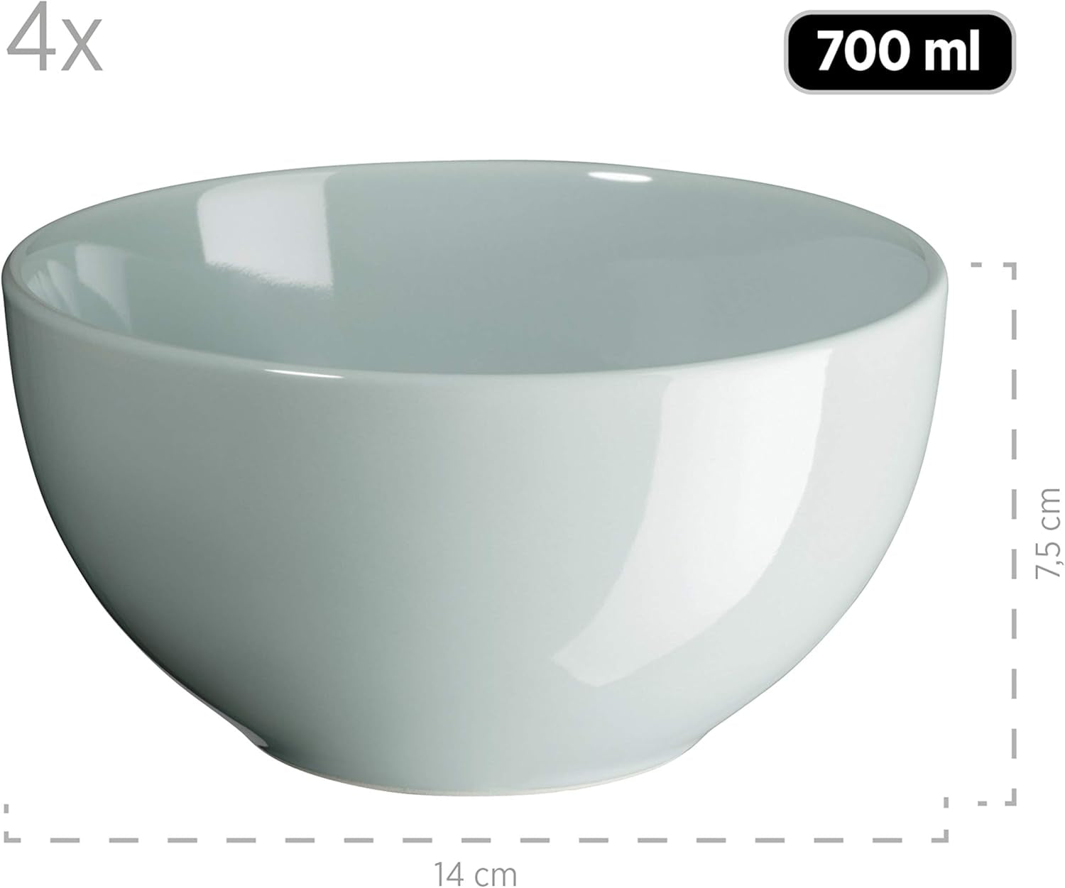 MÄSER Pastel Selection, Modernes Geschirr Set für 4 Personen, 16-teiliges Kombiservice en Keramik, Steinzeug, Turquoise-Grün