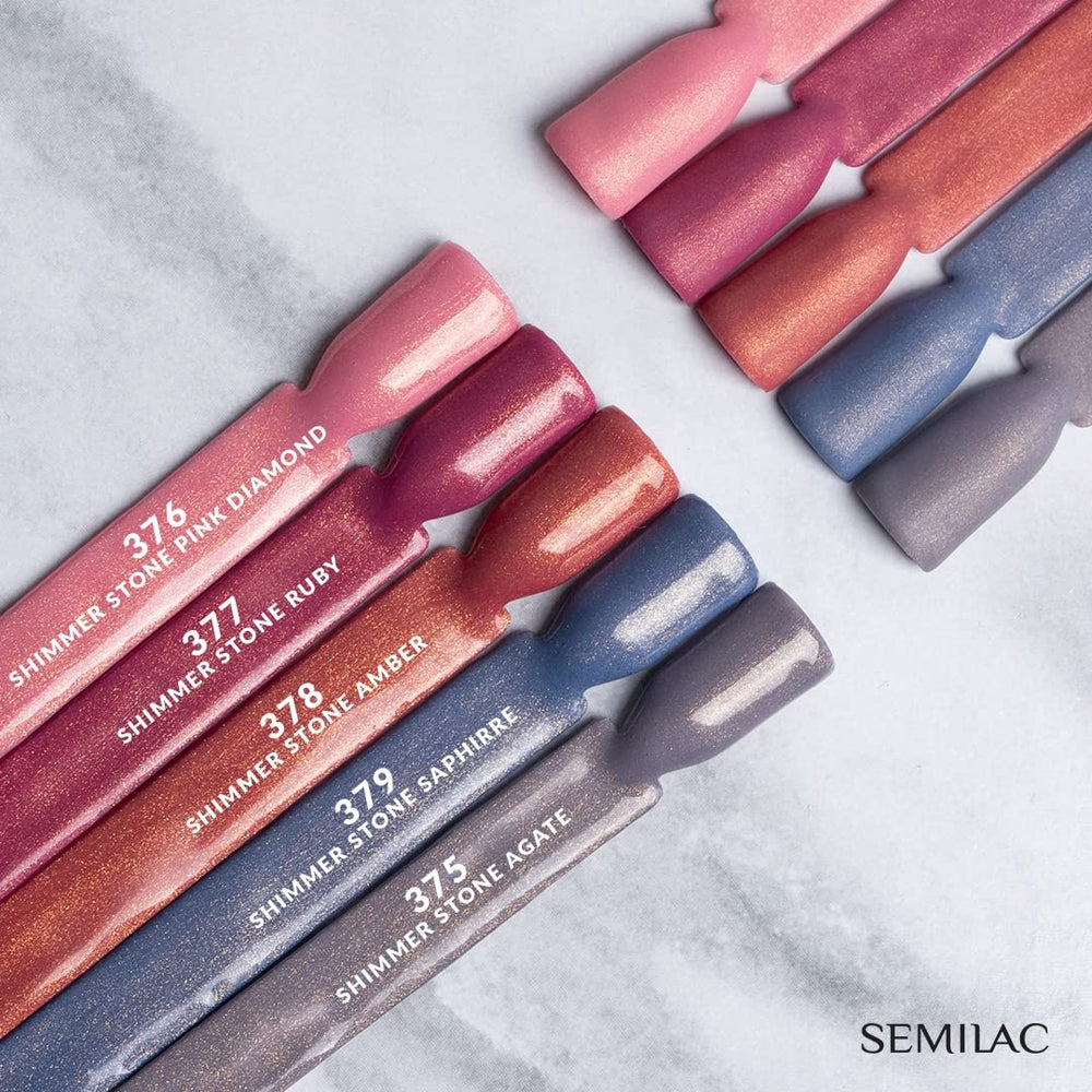 Oja UV Semilac Hybrid 376 Shimmer Stone Rose Diamant 7 ml