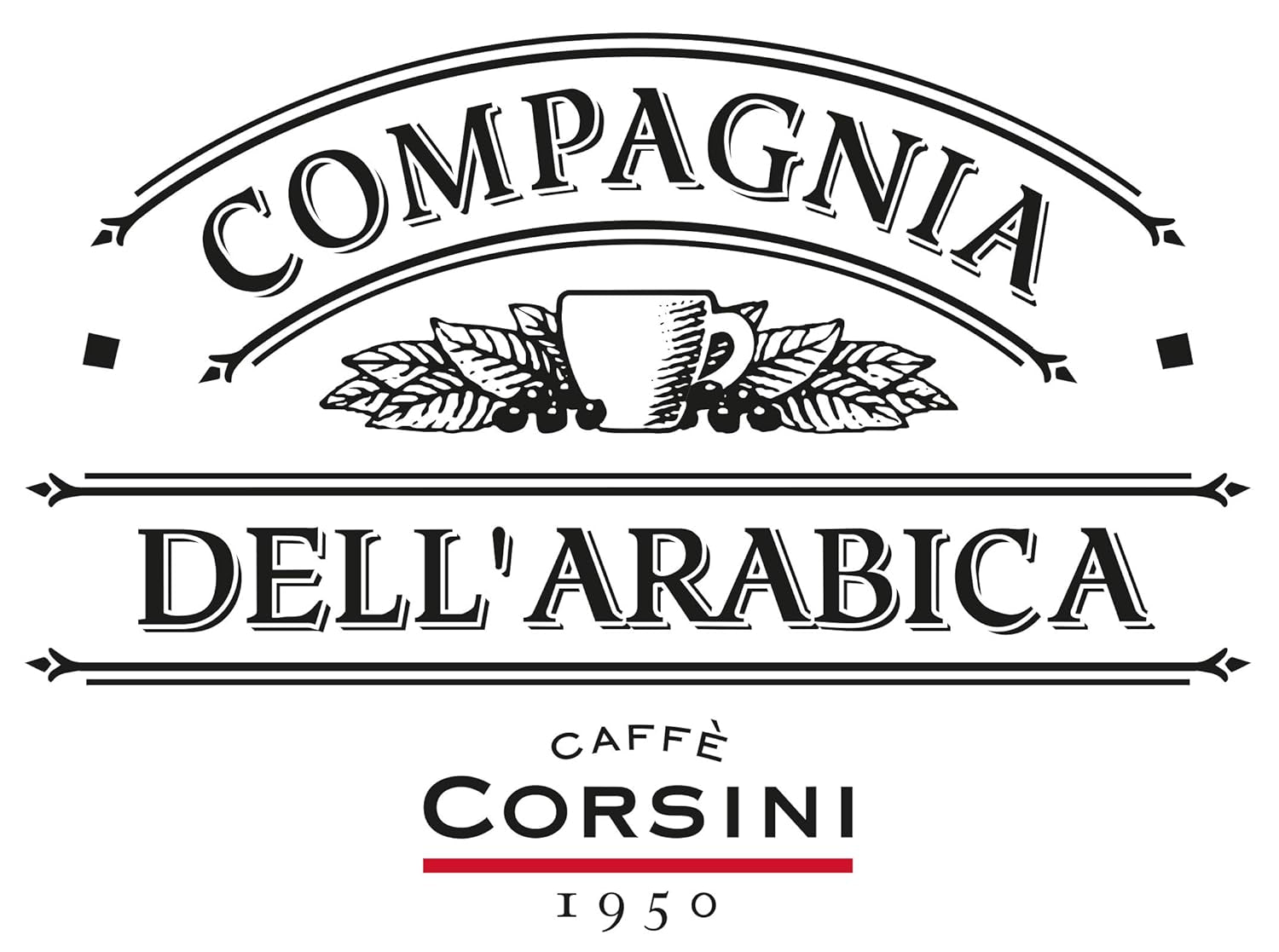 Caffè Corsini - Compagnia dell'Arabica, Arabica Kaffeebohnen Aromatisch und Cremig, 1 kg Packung geröstete Kaffeebohnen