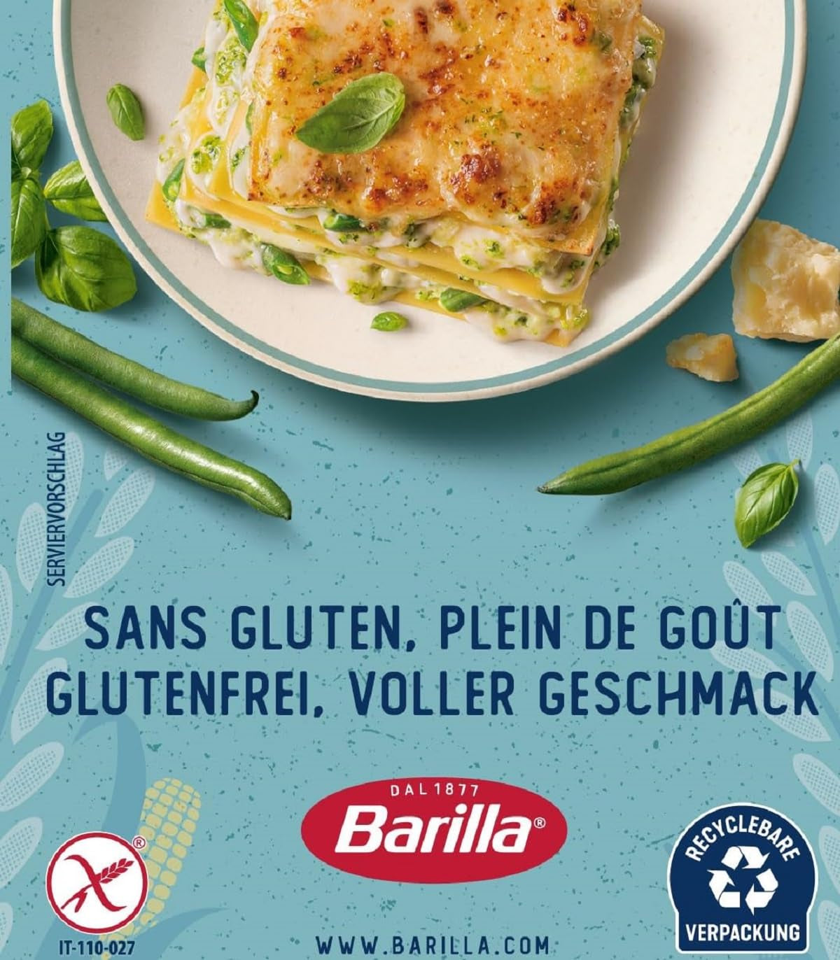 Pâtes Fusilli Barilla sans gluten à base de délicieux maïs et riz - parfaites pour les personnes atteintes de la maladie coeliaque ou d'intolérance au gluten 400g