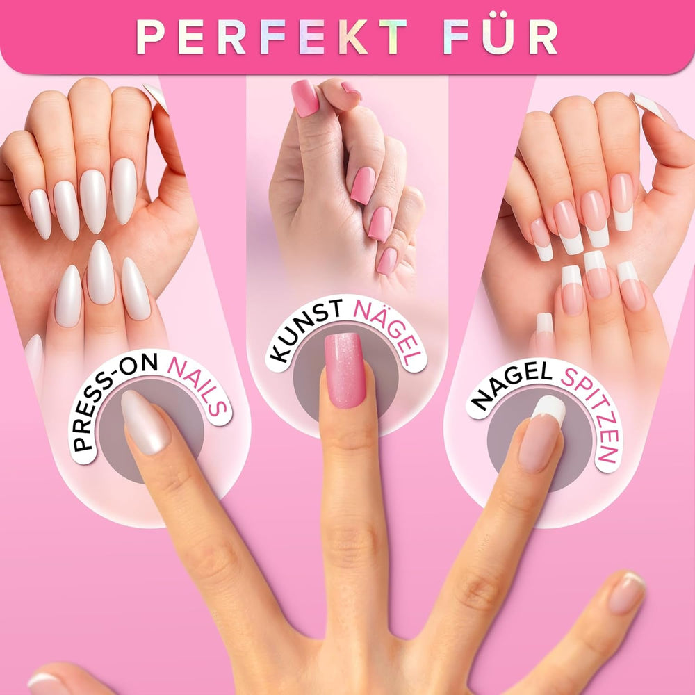 NYK1 Nailbond Colle à Ongles Artificiels Extra Forte (8 ml) Colle à Ongles avec Brosse pour Pointes, Ongles à Presser et Ongles Acryliques Colle à Ongles - Colle à Ongles Craqués Colle à Ongles Antifongique