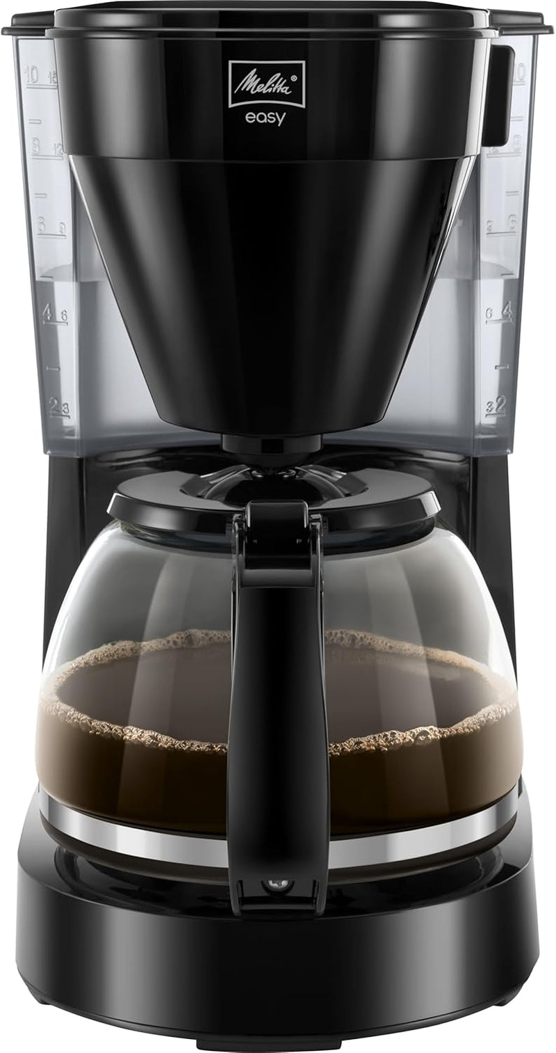 Melitta Easy – Machine à expresso avec filtre et carafe en verre, pour jusqu'à 10 tasses de café, noir