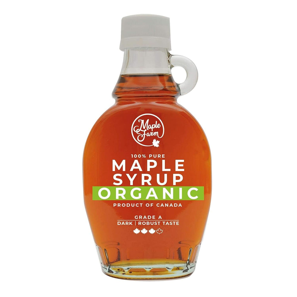 Maplefarm - Sirop d'érable noir biologique pur canadien, catégorie A, foncé, saveur forte - 250 ml Édulcorants Naty Shop 189 ml
