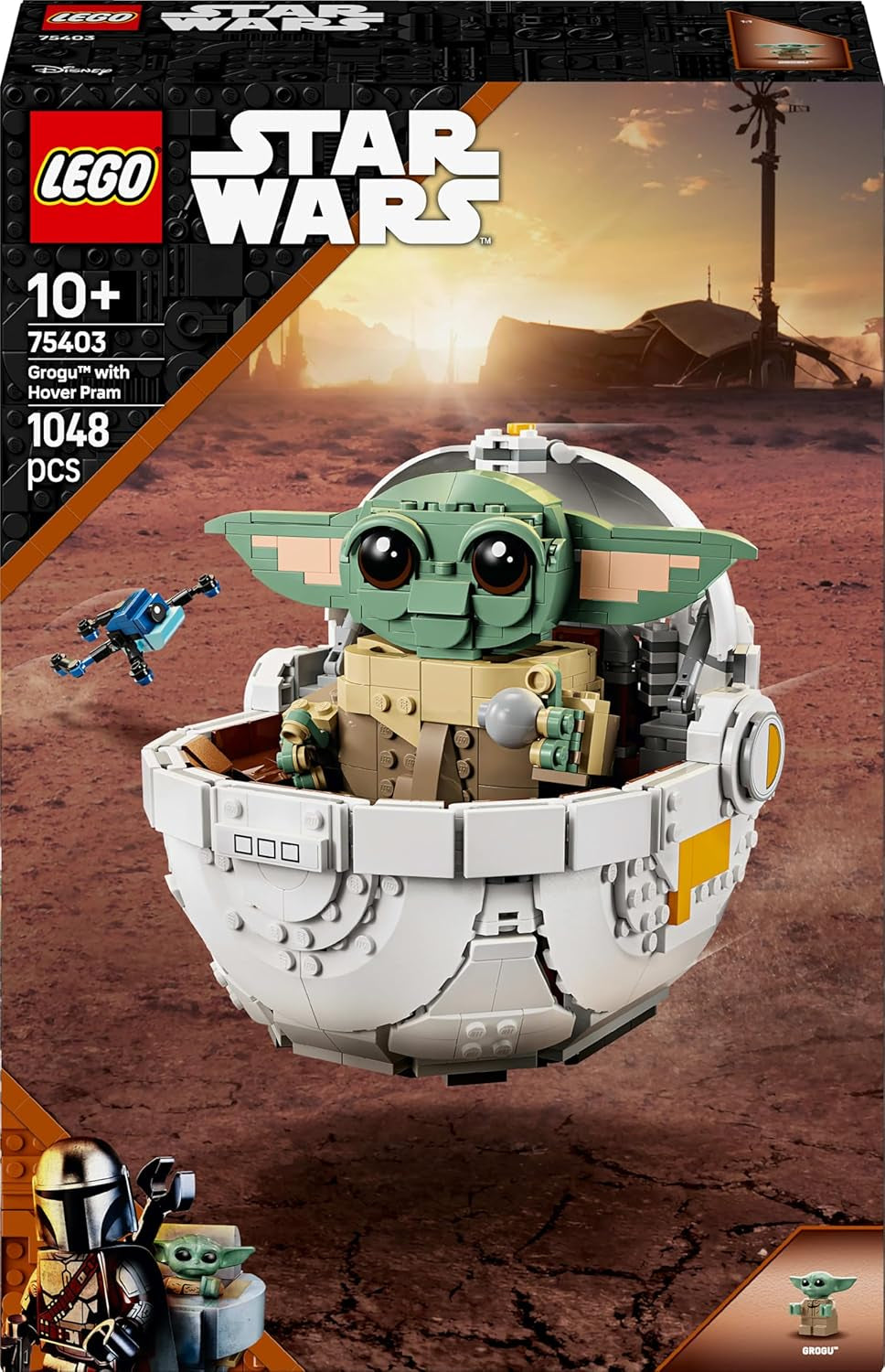 LEGO Star Wars 75403 Grogu dans son berceau répulseur mandalorien - Figurine à collectionner - Modèle à construire, jouer et exposer - Décorations pour la maison - Cadeau pour garçons et filles à partir de 10 ans Jeux de construction Besuche den LEGO-Store