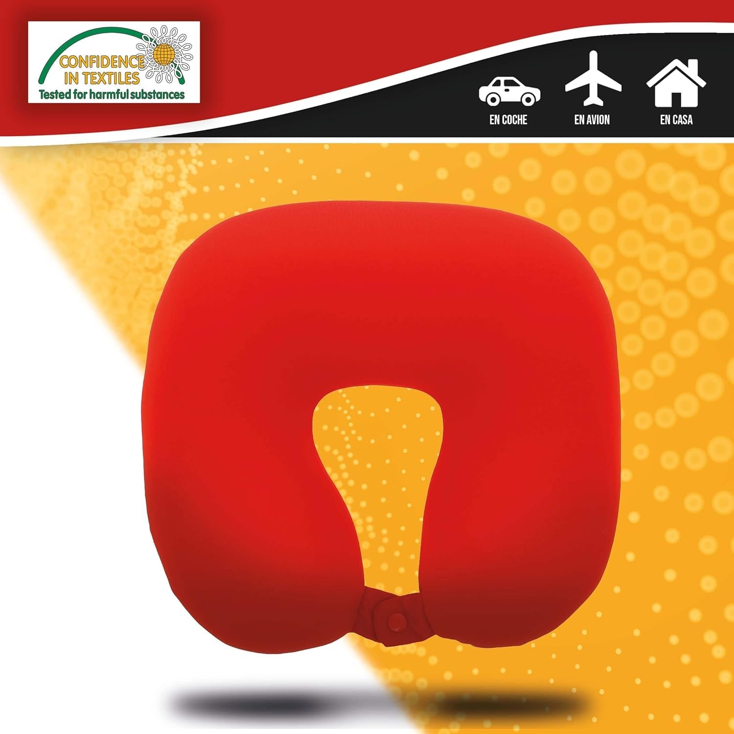 Sumex Oreiller de Voyage Oreiller Cervical pour Enfants et Adultes en Forme de U Ultra Doux Lavable Idéal pour Les Voyages Rouge Oreillers de Voyage Naty Shop