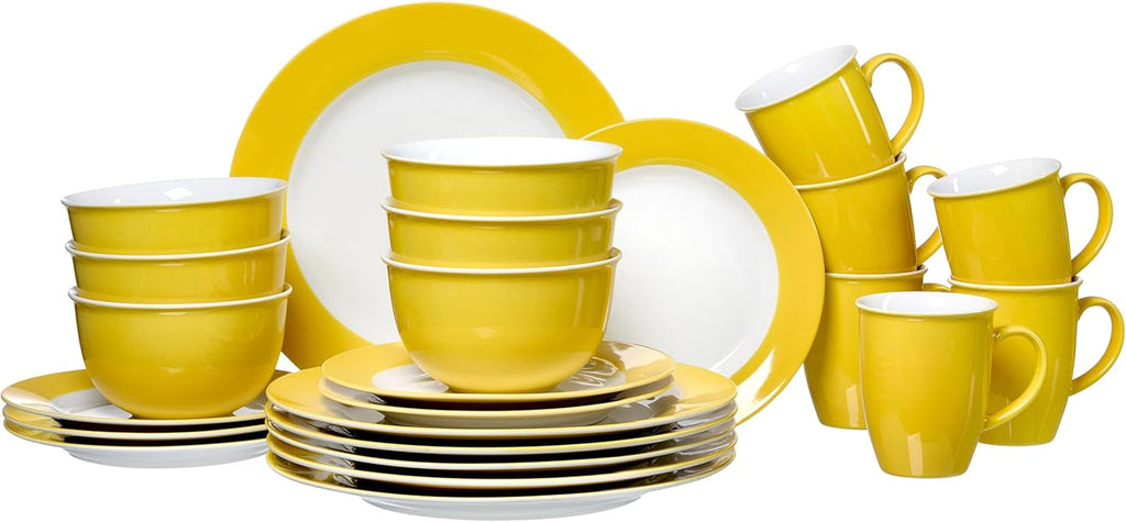 Ritzenhoff & Breker Kombiset Doppio, 24-Teilig, Grau Seturi vesela masa Naty Shop Gelb Kombiset