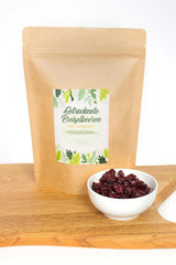 FOOD&WOOD® Canneberges entières séchées 500g | Canneberges séchées | Qualité 1A | Naturellement sucré | idéal comme collation, dans du yaourt ou pour la pâtisserie | sans sucre ajouté | Sec | non sulfuré. Produits déshydratés Naty Shop