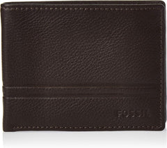 Fossil Wilder Flip Id Accessoires de voyage à deux volets pour homme Naty Shop Wild Marron foncé Taille unique
