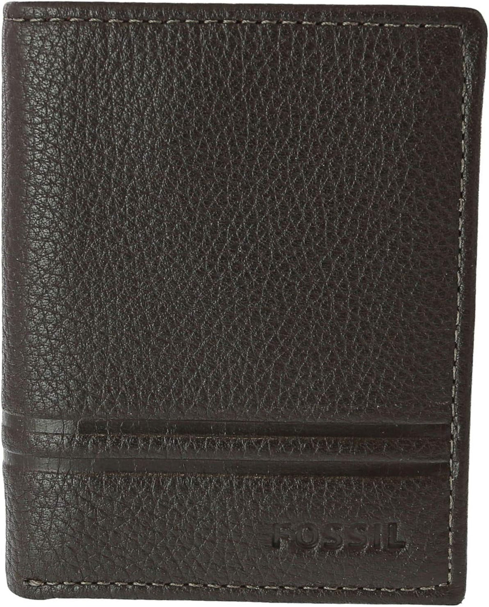 Fossil Men Wilder Trifold Accessoires de voyage Portefeuille à trois volets Portefeuille Homme Naty Shop Wild Marron foncé Taille unique