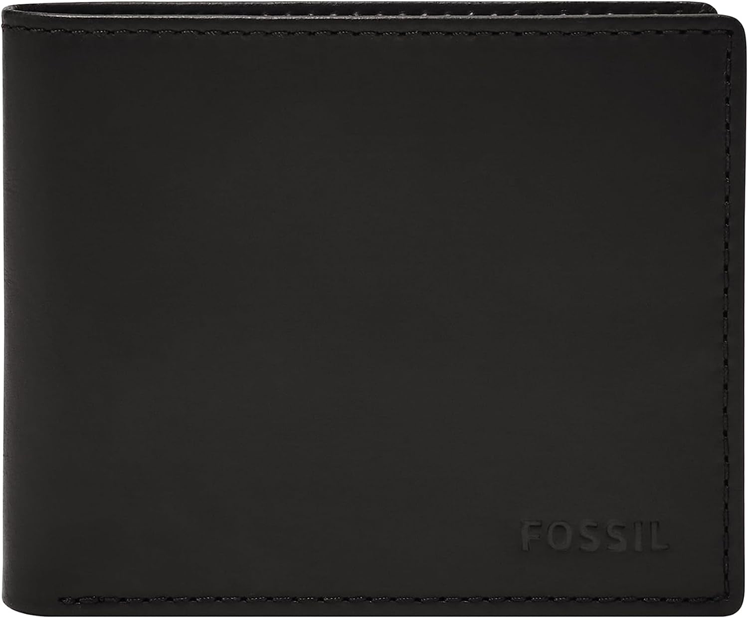 Fossil Hommes Derrick Bifold Cuir RFID Blocage Flip ID Fenêtre Portefeuille Hommes Naty Shop Noir