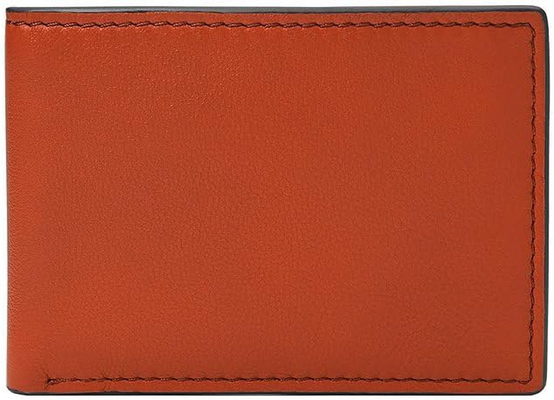Fossil Steven Casual, 11,43 cm L x 1,27 cm l x 7,62 cm H Portefeuille pour homme Naty Shop Orange