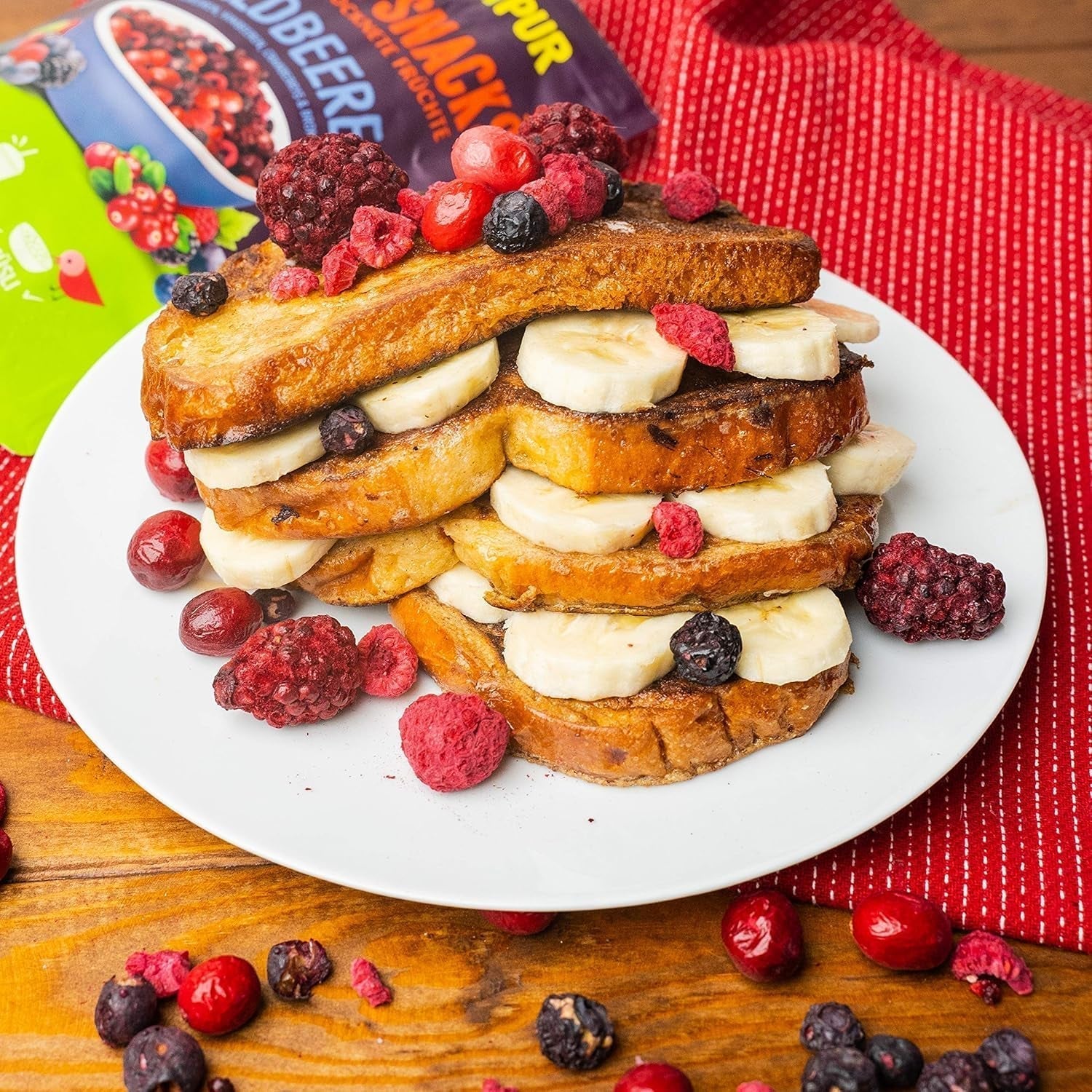 Baies lyophilisées : 100g de mûres, myrtilles, canneberges, framboises lyophilisées, non sucrées - Fruits secs, fruits lyophilisés, baies de NutriPur Produits déshydratés Naty Shop