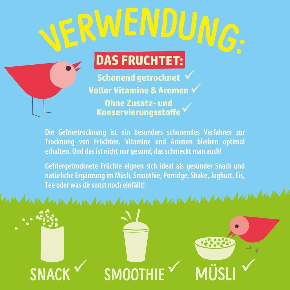 Baies lyophilisées : 100g de mûres, myrtilles, canneberges, framboises lyophilisées, non sucrées - Fruits secs, fruits lyophilisés, baies de NutriPur Produits déshydratés Naty Shop