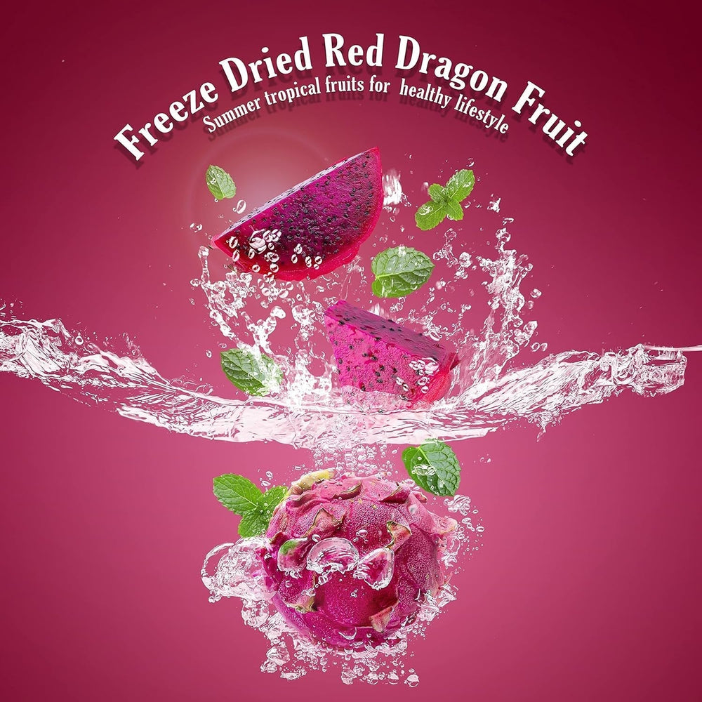 Fruit du dragon lyophilisé 50g - Fruit du dragon lyophilisé - Fruits secs lyophilisés - Fruit du dragon séché tranché pour pâtisserie, décoration, snacks, muesli, desserts Produits déshydratés Ma boutique